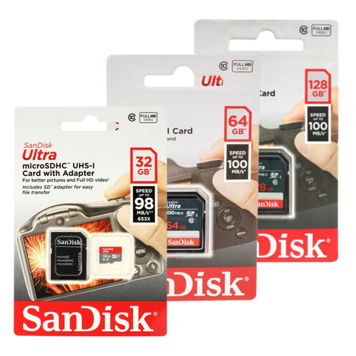 Tarjeta de Memoria SDHC/SDXC SanDisk Ultra – 32GB, 64GB, 128GB y 512GB