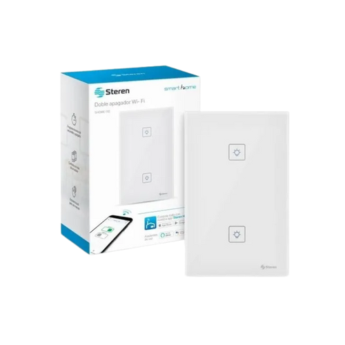 Apagador Wifi Touch Doble Steren Shome-110